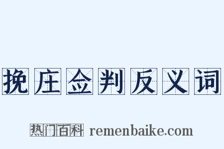 挽庄佥判反义词是什么意思的图片